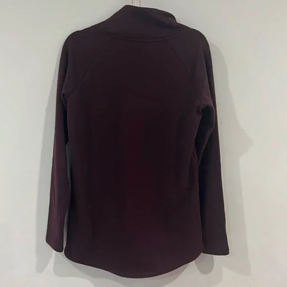 Athleta Decadent Chocolate Cozy Karma Asym Pullover size Small - Picture 11 of 16